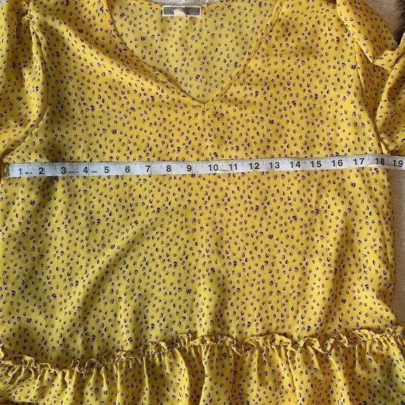 PLEIONE Boho Yellow & Lilac Long Sleeve Blouse Size Large - Picture 14 of 17